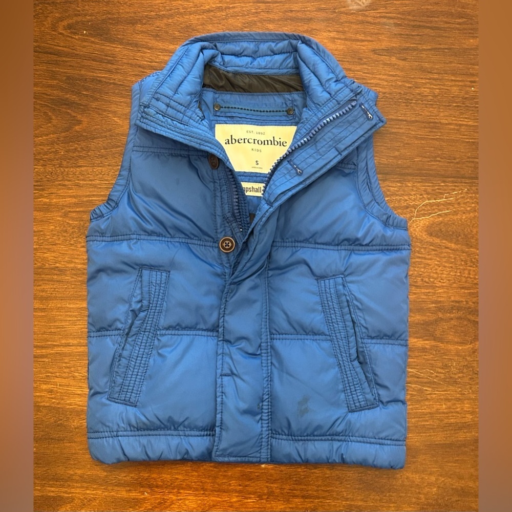 Abercrombie & Fitch Royal Blue Quilted Puffer Vest